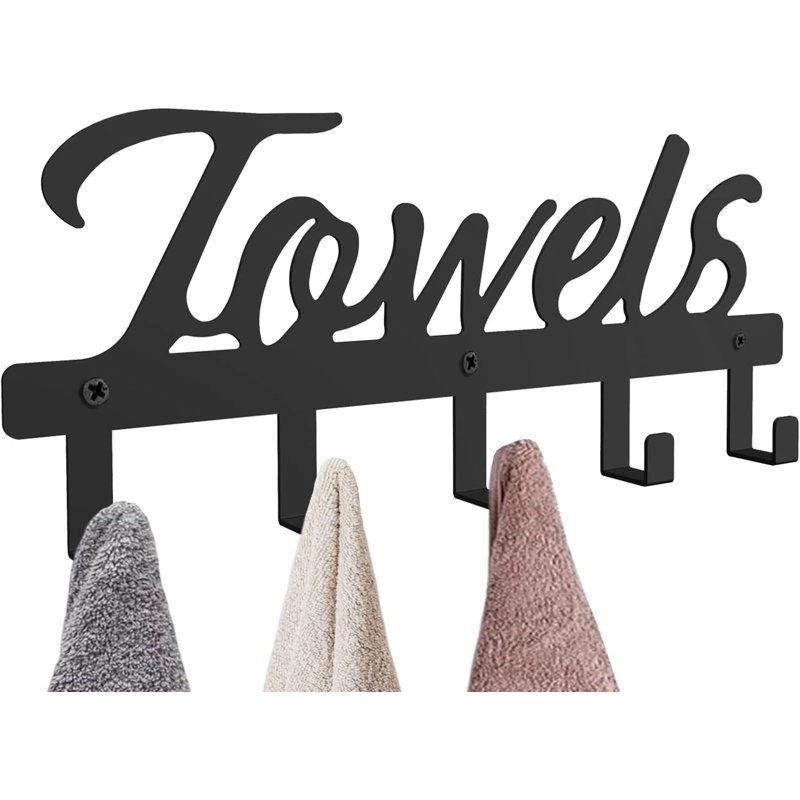 4 Towel Rack, Black