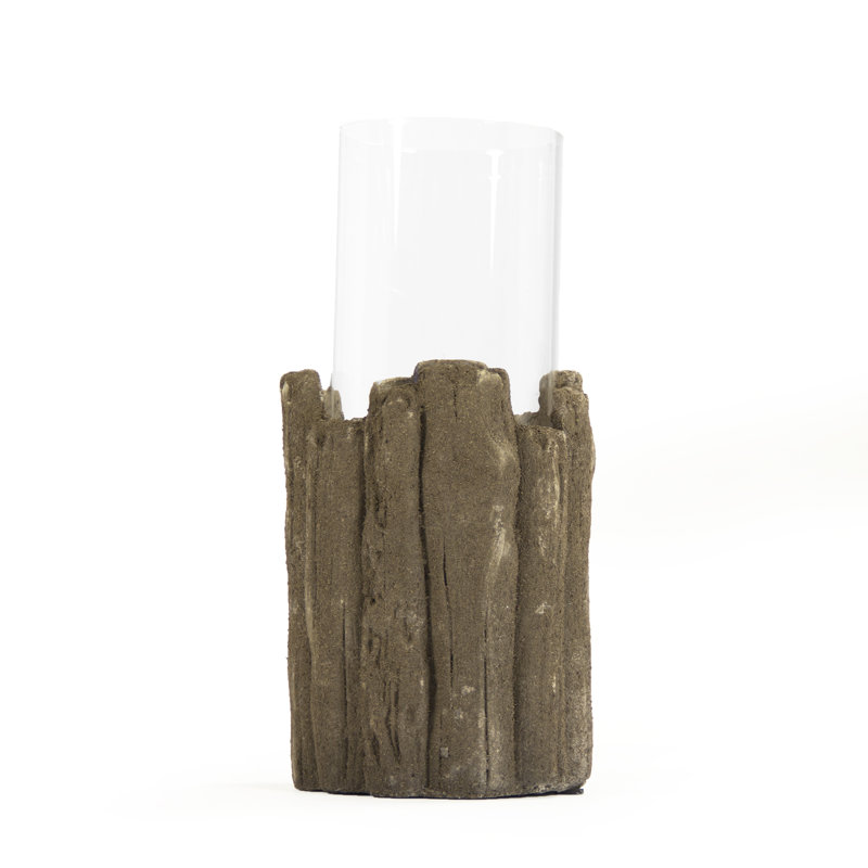 Wood Tabletop Candlestick, 6" H x 13.5" W x 6" D