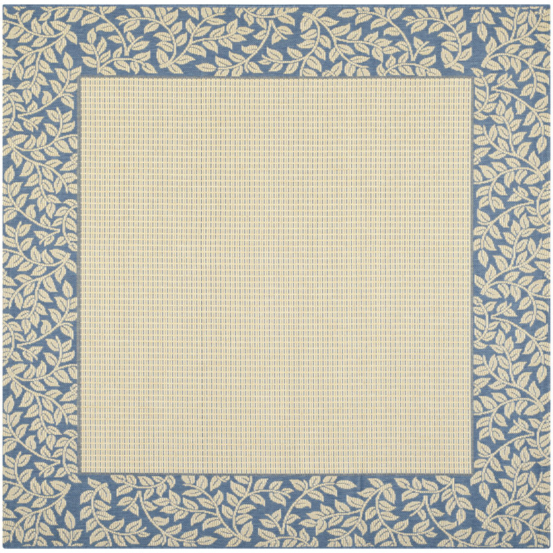 Performance Floral Indoor/Outdoor Area Rug, Square 6'7"