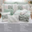 Ensemble d'édredon en coton percale 9 pièces Cottage Chic avec détails en dentelle et ruché, très grand-122457495-122457496