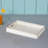 19” White Rectangular Plastic Tray with Cutout Handles, Modern Decorative Accent Tray for Serving, Storage, or Centerpiece Display