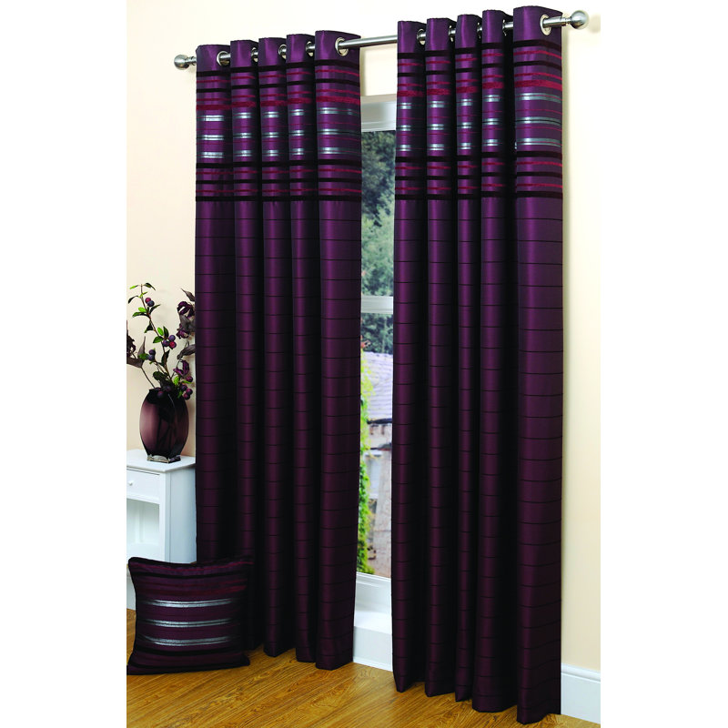 Hepworth Room Darkening Curtain Panel Pair, Damson