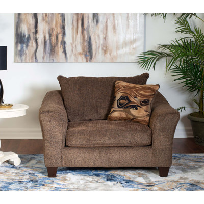 Chaise avec accoudoirs en tissu Camero