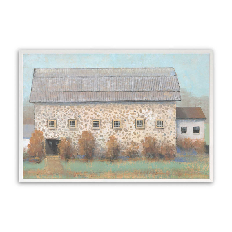 Farmstead Memories v2, H 24 po x l 36 po x P 1,25 po, Cadre blanc opaque