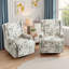 Fauteuil inclinable et oscillant rembourré à oreilles avec poignées manuelles et garniture Naihead-1772612630