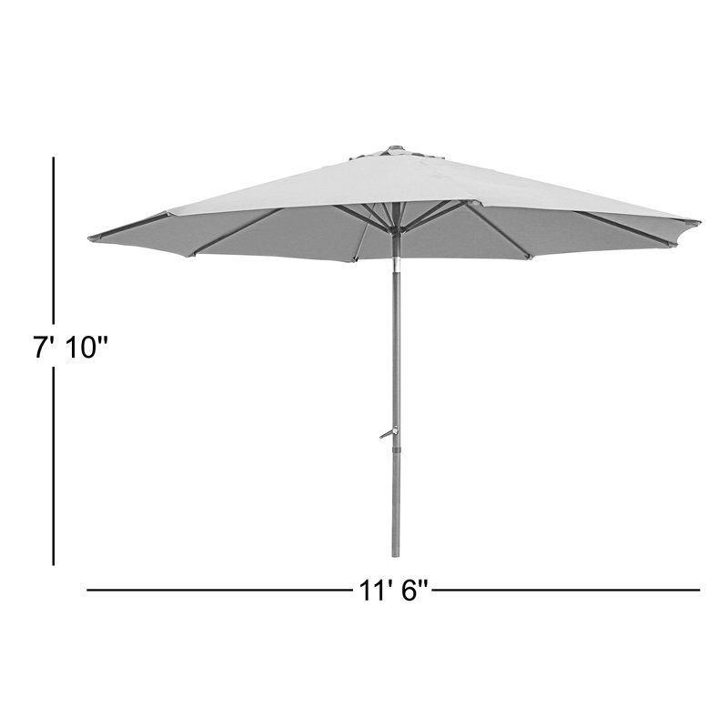 Parasol de marché 11 pi 6 po Patson, Bleu marine