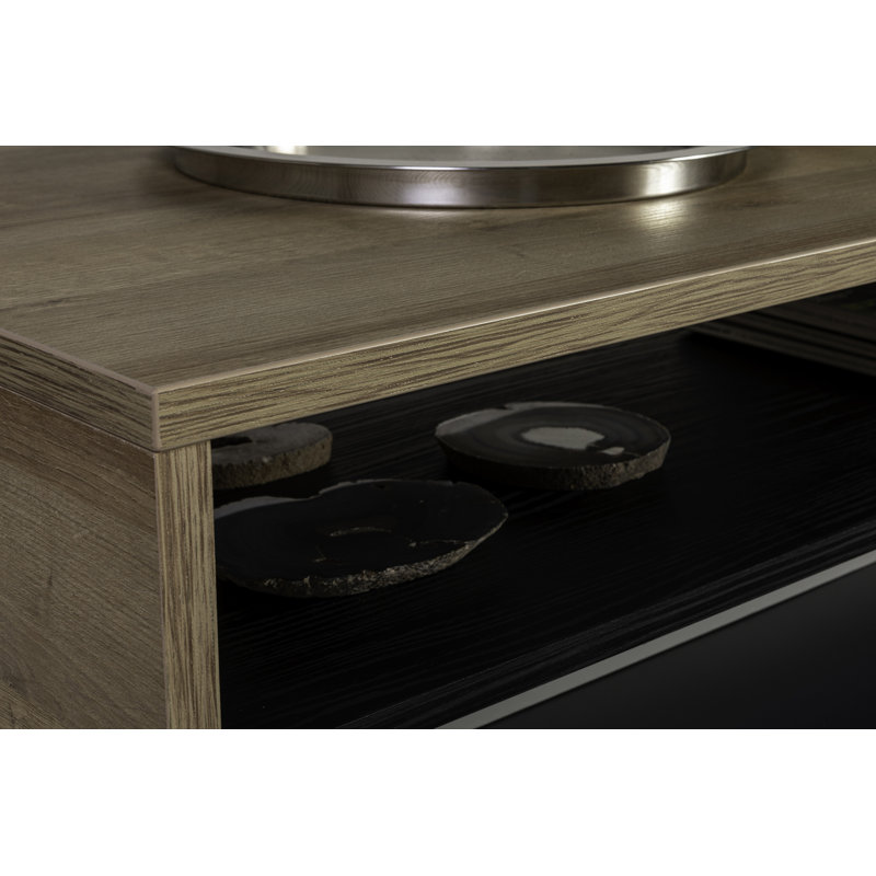 Dentro Frame Coffee Table with Storage, Black