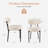 Sherpa Fabric Upholstered Dining Chairs Set with Backrest For Dining Room, Kitchen, Living Room-1180803266