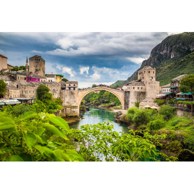 Mostar Old Bridge - Wrapped Canvas Print