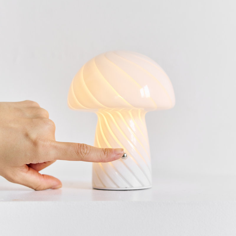 Mini Glass Mushroom Table Lamp - Thumbnail 4