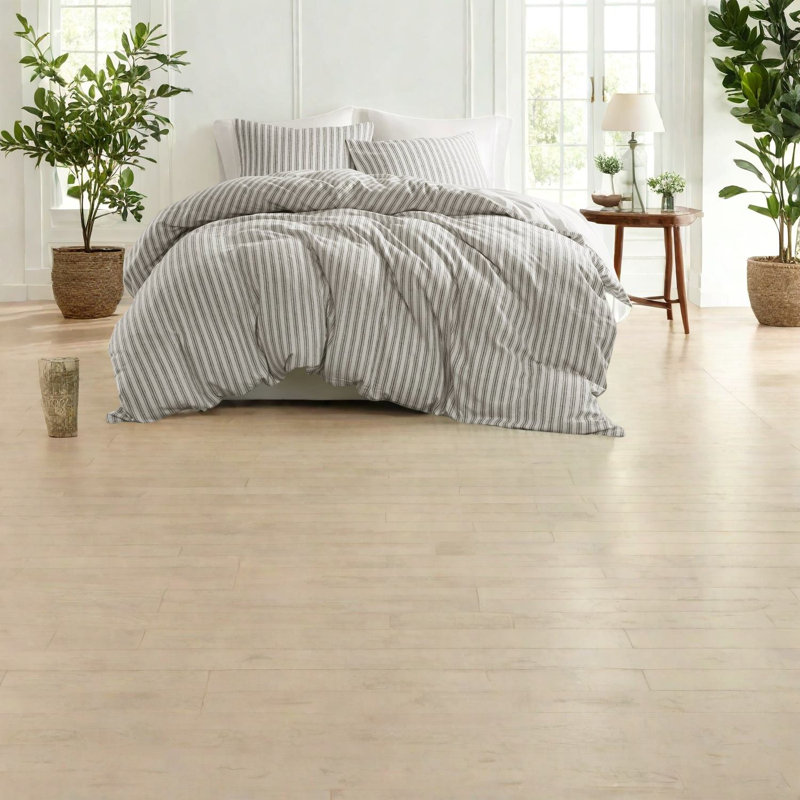 Ensembles de literie en lin Comfort, taille grand gris avec un design intemporel pour une utilisation toute l'année