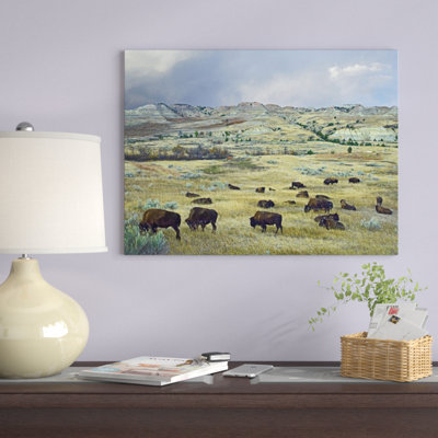 " American Bison Herd Grazing On Praire, Theodore Roosevelt Np, North Dakota " by Tim Fitzharris