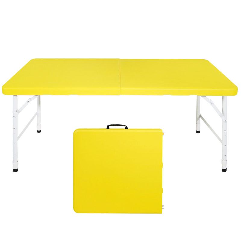 Table pliante portative jaune 4Ft