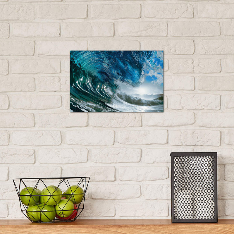 The Wave 1 Piece Wrapped Canvas Painting, 101.6 cm H x 66.04 cm W x 1.91 cm D