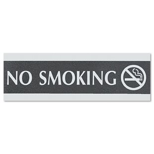 Headline Sign Century Series Office Sign, No Smoking