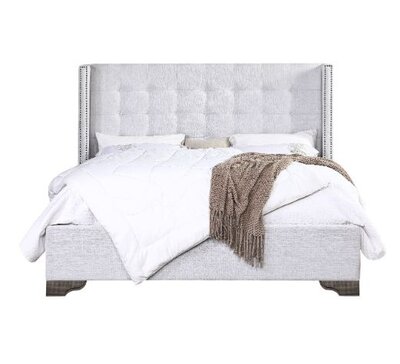 Carswell Twin Tufted Upholstered Standard Bed -  One Allium Way®, E52F9E8F47ED4203A866975D3CA583C8