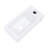 White Rectangular Ceramic Sink - Wall Mount, 14.49X7.44 Inch, Stain , Faucet Hole Available Bathroom Mounted, Rectangular, Given