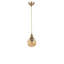 Lustre réglable élégant, finition ambre et or, 11,8 po de diamètre x 27,6 po de hauteur | Corps en métal durable, douille E27 (40 W maximum) | Luminaire moderne pour le salon, la salle à manger et le vestibule-905312472-905312473