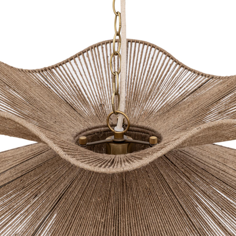 1 - Light Tiered Chandelier, Brown Sugar