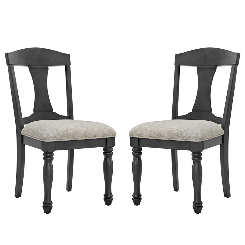 Ensemble de 2 chaises de salle à manger rembourrées à cadre en bois avec chaises rétro de style Mid-Century pour le salon et le restaurant