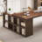 Walnut L-Shaped Solid Wood desks-107934397-107934395
