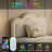 Twin Upholstered Smart LED Bed Frame with Adjustable Hill Headboard Velvet Princess Platform Bed Frame for Kids/Girls Wooden Slats Support No Box Spring Needed Beige