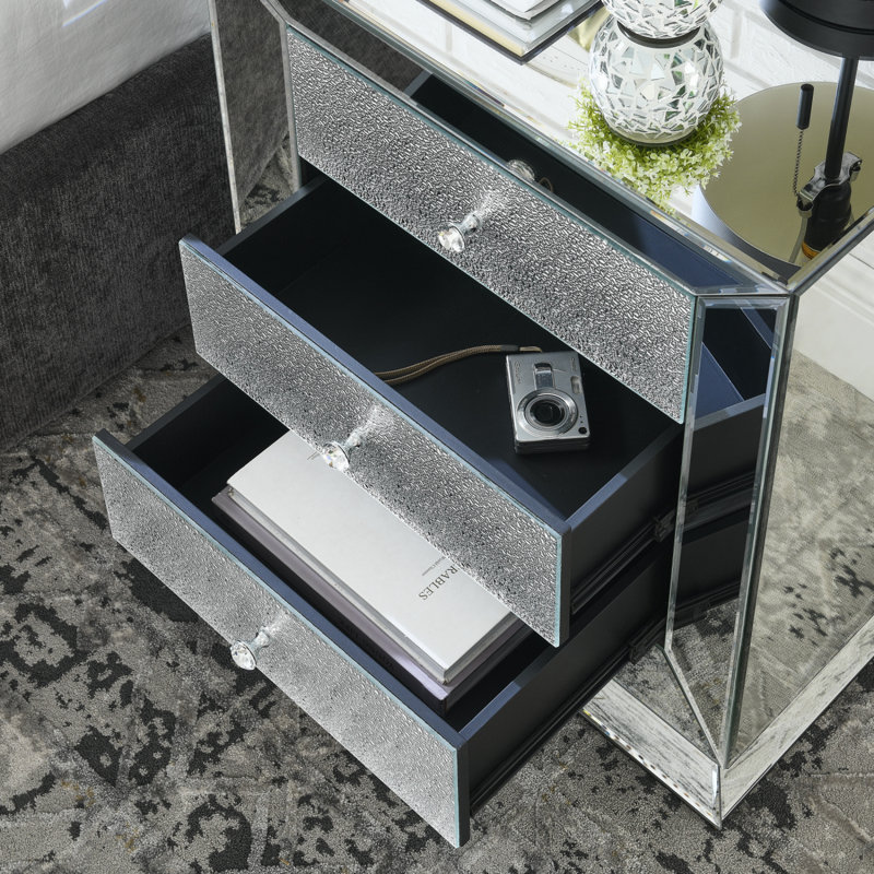 Petite armoire latérale en miroir moderne et minimaliste