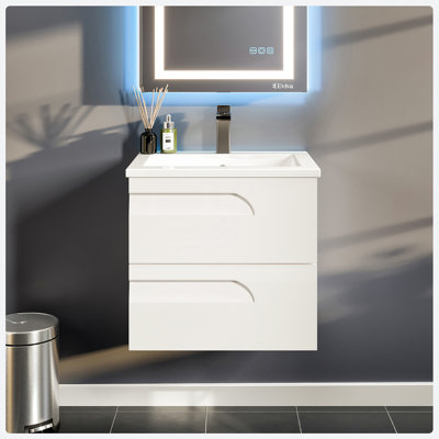 Meuble-lavabo simple 24 po avec comptoir Alberthe