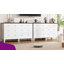 Commode double en bois manufacturé à 6 tiroirs de 52,36 po Arcel-2019034933