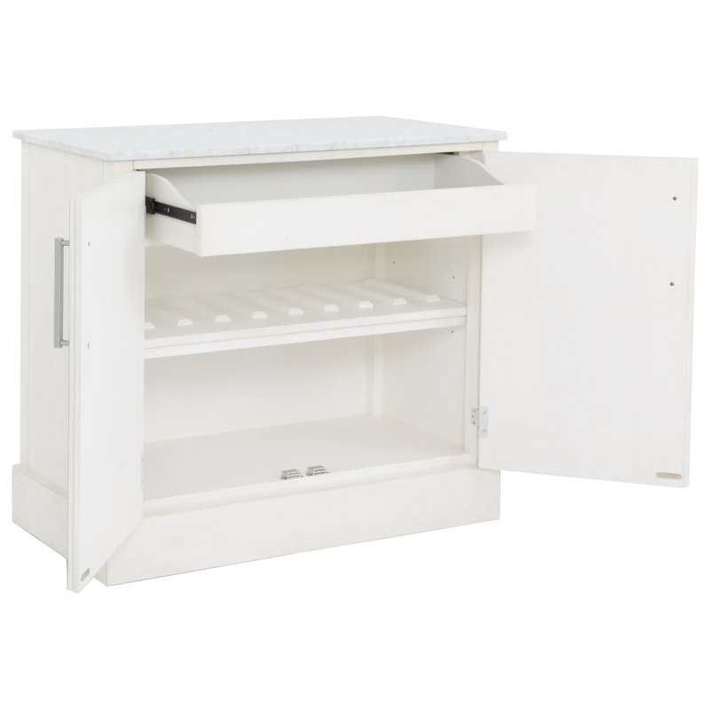 Camille Bar Cabinet, Linen/Antique Pewter