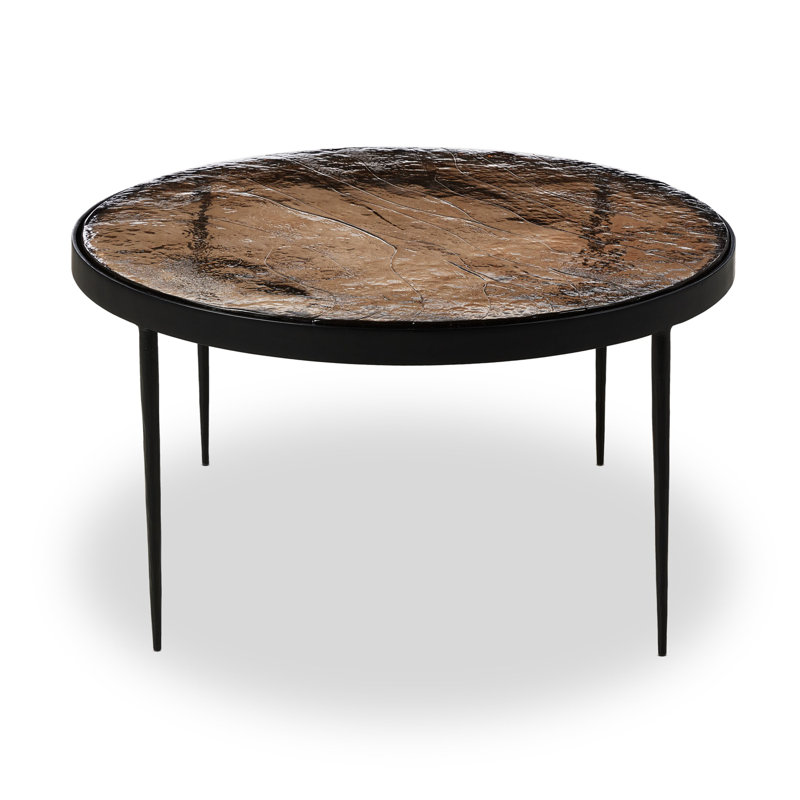 Yoko Coffee Table, Smoked Brown, 16.25" H x 32" L x 32" W