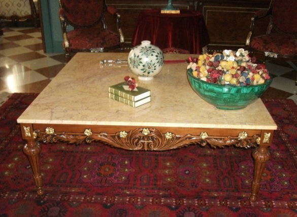 Coffee Table, Crema Valencia, Burl 03