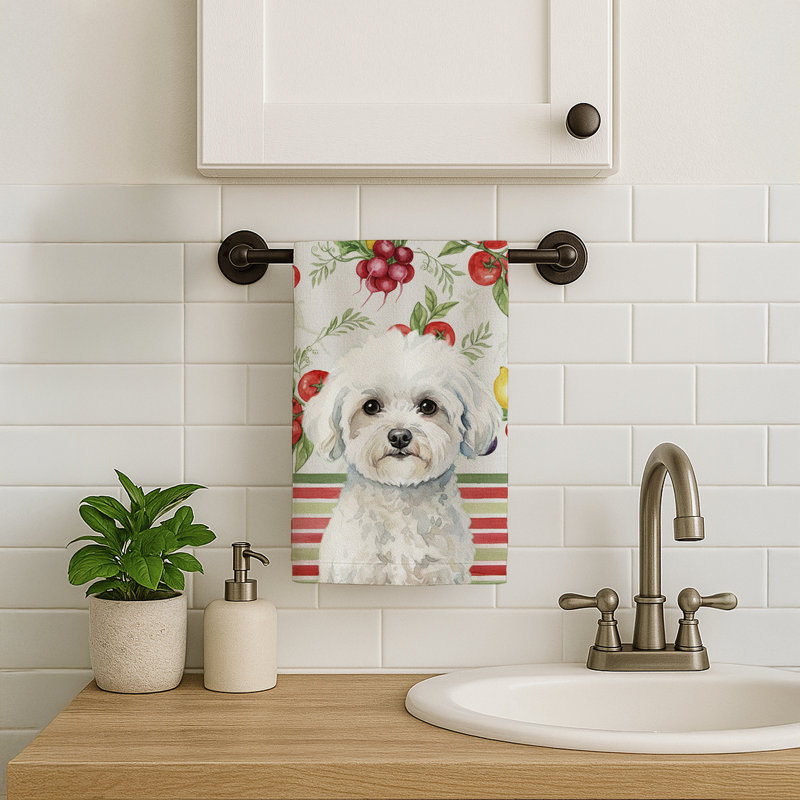 Serviette de cuisine Bichon Frise, Bichon frisé