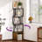 Kostaq 4-Tier Bookshelf, Multi-Functional 360° Rotating Floor Standing Bookcase-2087436124