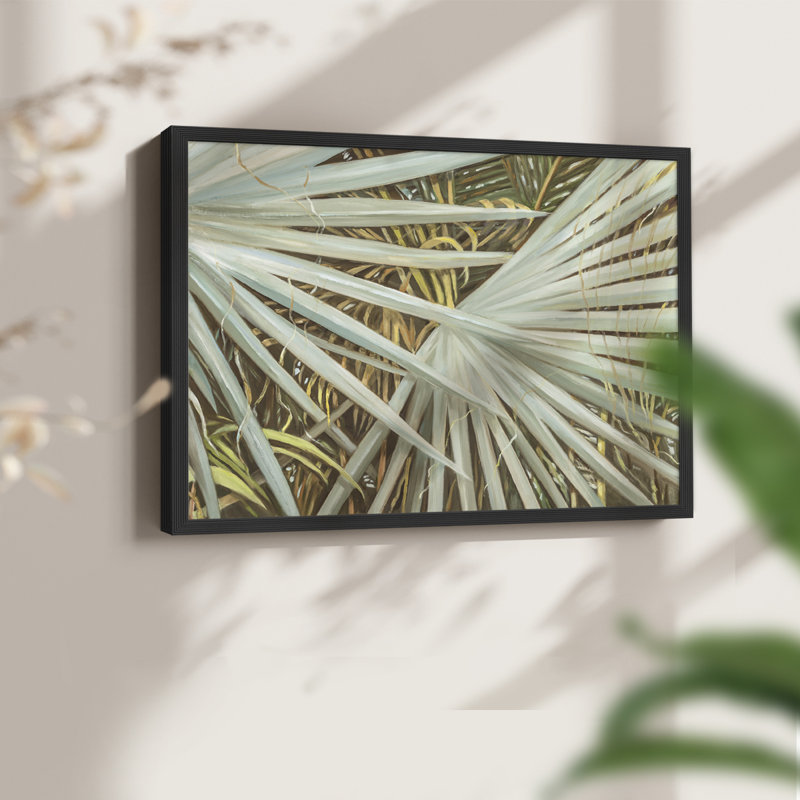 Suave Fronds - impression encadrée - réaménageable, Noir, noir, noir, noir, H 16 po x l 20 po