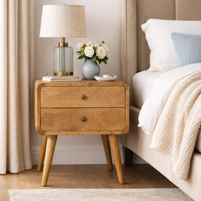 Sterger 45cm W Solid Wood Bedside Table