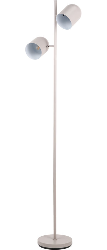 Finn 160cm Matte Task Floor Lamp, Grey, Grey