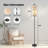 PeeNoke 68.5" Standing Floor Lamp ABC seamless simple cartoon style Cute dinosaur alphabet Dimmable Metal Pole Lamp with Linen Lampshade LED Bulb Included