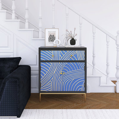 Armoire d'appoint polyvalente avec 2 portes, 1 tiroir et une tablette réglable pour un rangement organisé dans n'importe quelle pièce