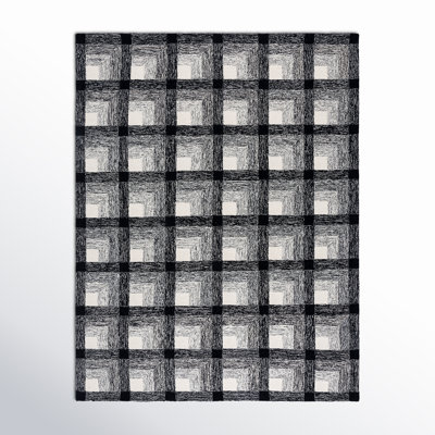 Robbie Handmade Wool Charcoal / Ivory Rug
