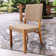 Seras 6 - Person Teak Wood Patio Dining Set with Rectangular Table