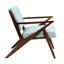 Chaise d'appoint Mid-Century moderne avec accoudoirs inclinés - coussins, bois massif pour une assise confortable, assise de style 30 po, structure, accoudoirs, salon, chambre à coucher, bureau, revêtement,