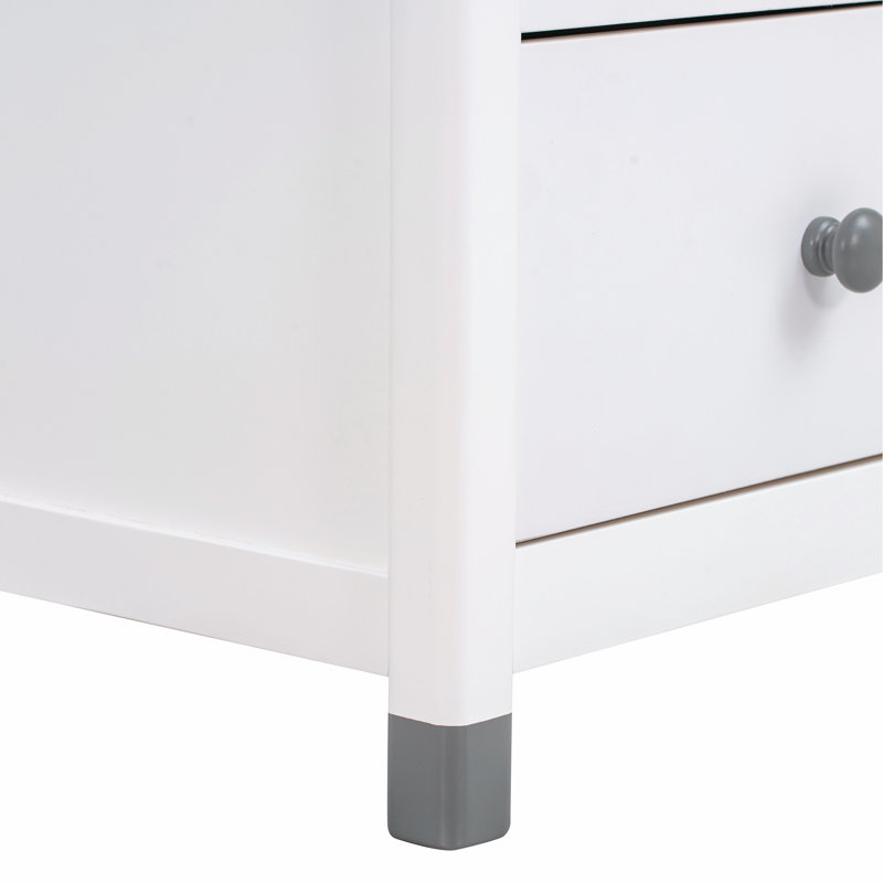 Table de bout Orsay de 20,5 po de hauteur, Blanc / gris
