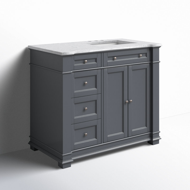 Riccardo 42" Single Bathroom Vanity Set, Gray