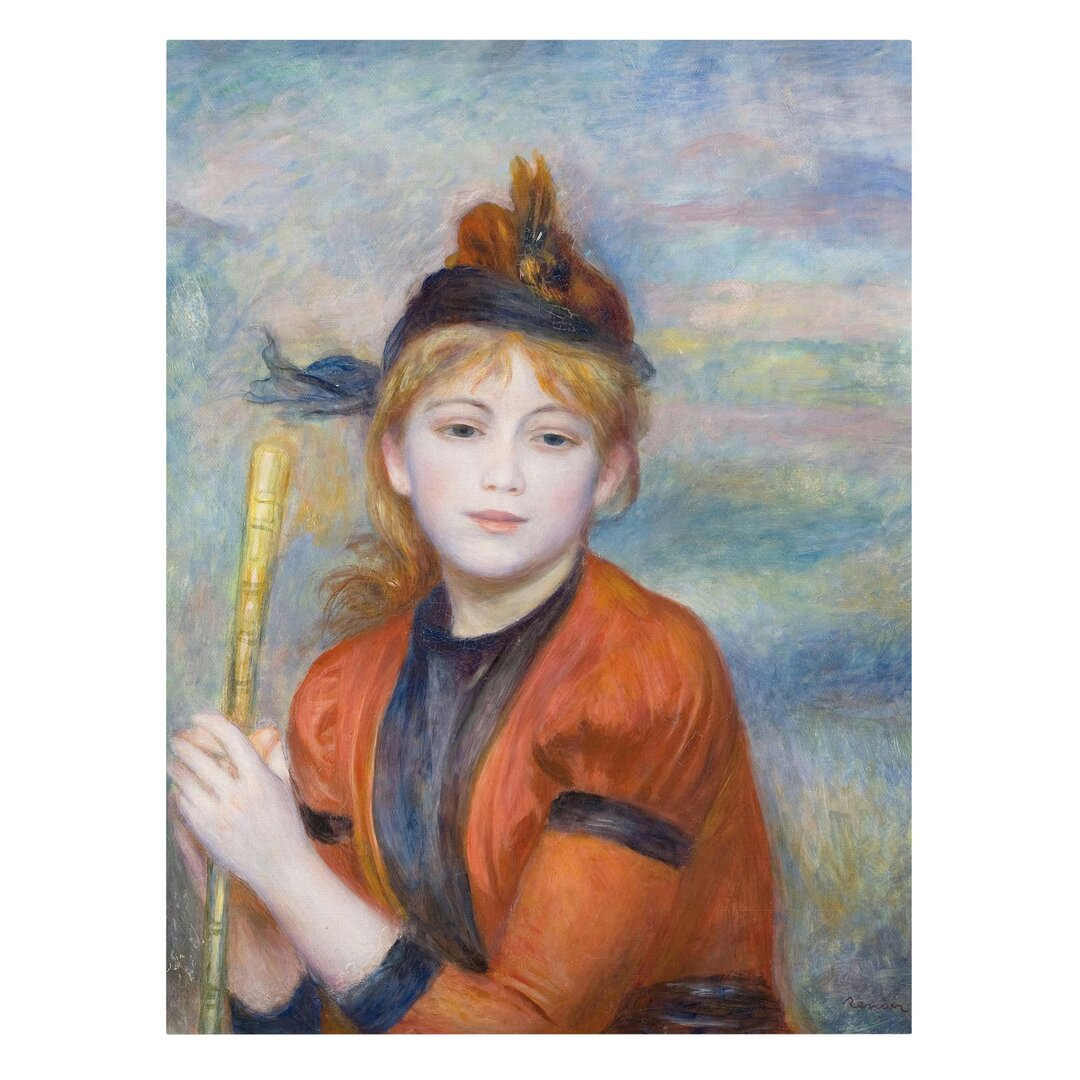 Leinwandbild Die Spaziergängerin von Auguste Renoir