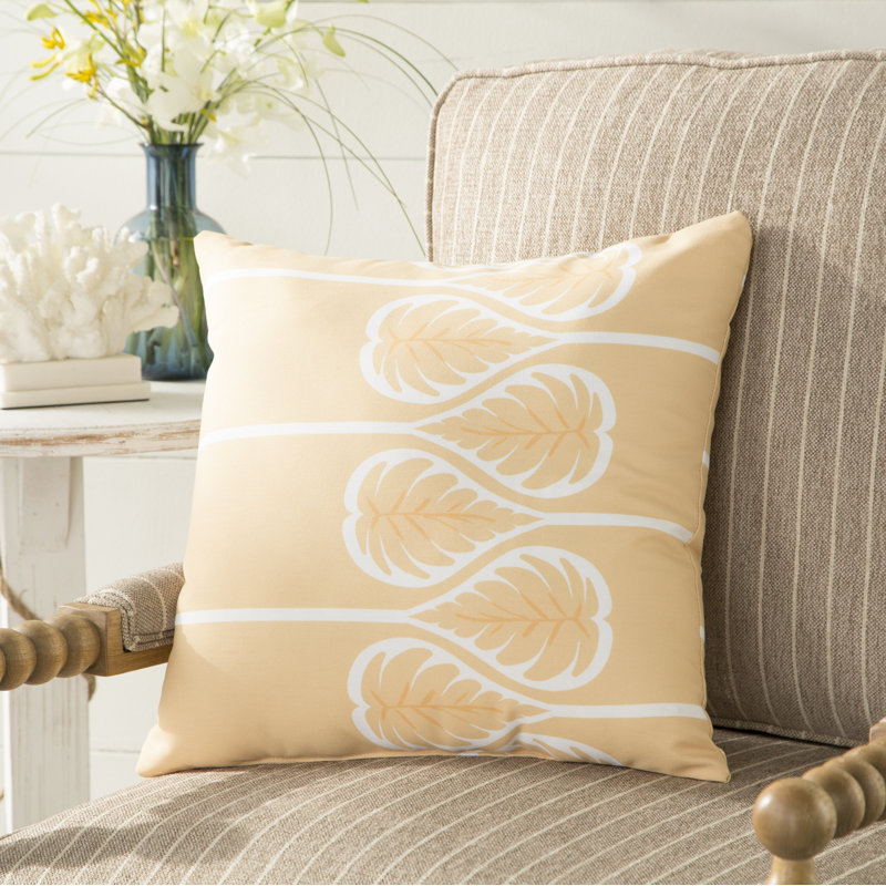Housse et insert de coussin carré Botanical Blooms, H 16 po x l 16 po, Or