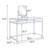 Vanity Desk with Mirror and Stool in Chrome