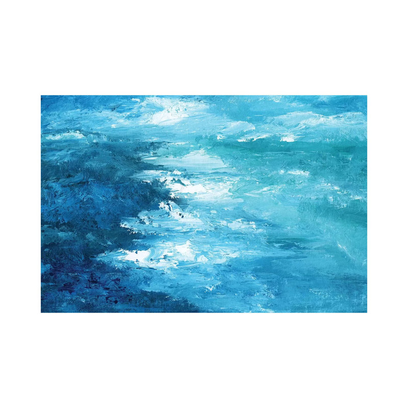 «Crashing Waves I» par Nan - impression sur toile tendue, H 8 po x l 12 po x P 0,75 po