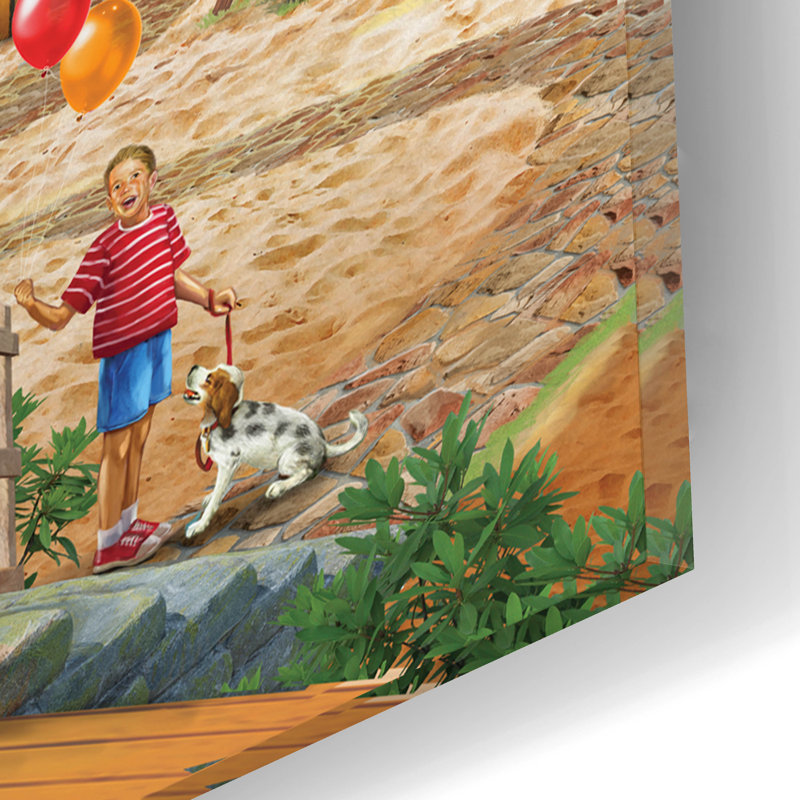 «Lighthouse Adventure» par Bigelow, illustrations sur verre acrylique, H 12 po x l 16 po x P 0,13 po