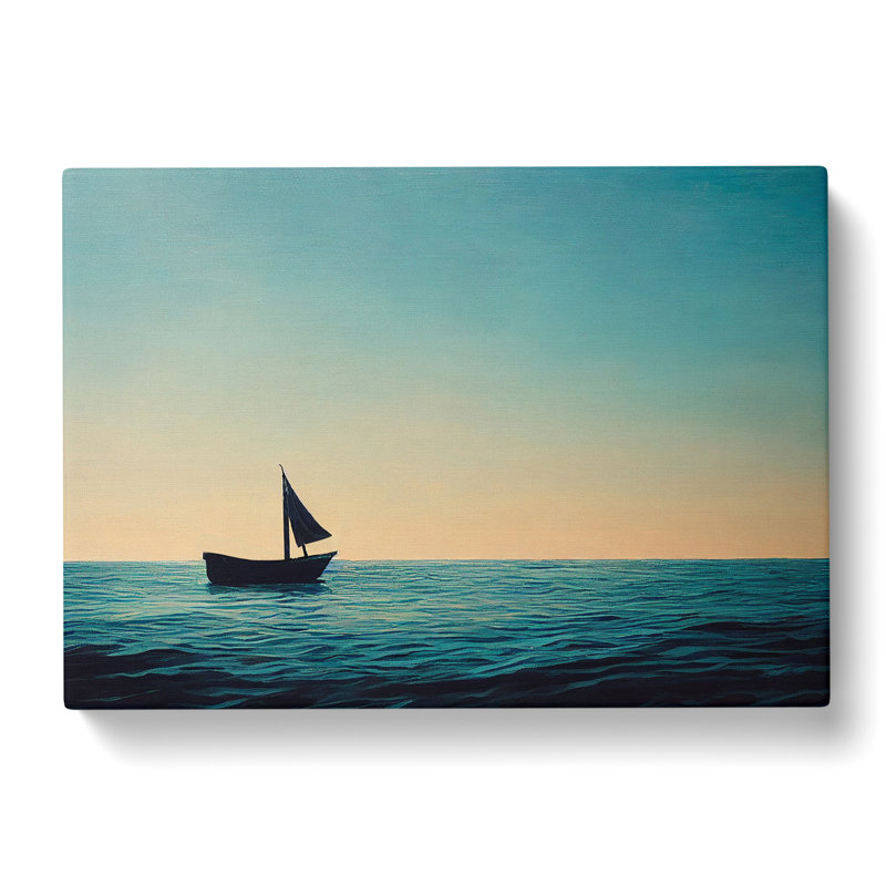 Solo Sailing Boat Vol.3 - Wrapped Canvas, 35cm H x 50cm W x 3cm D